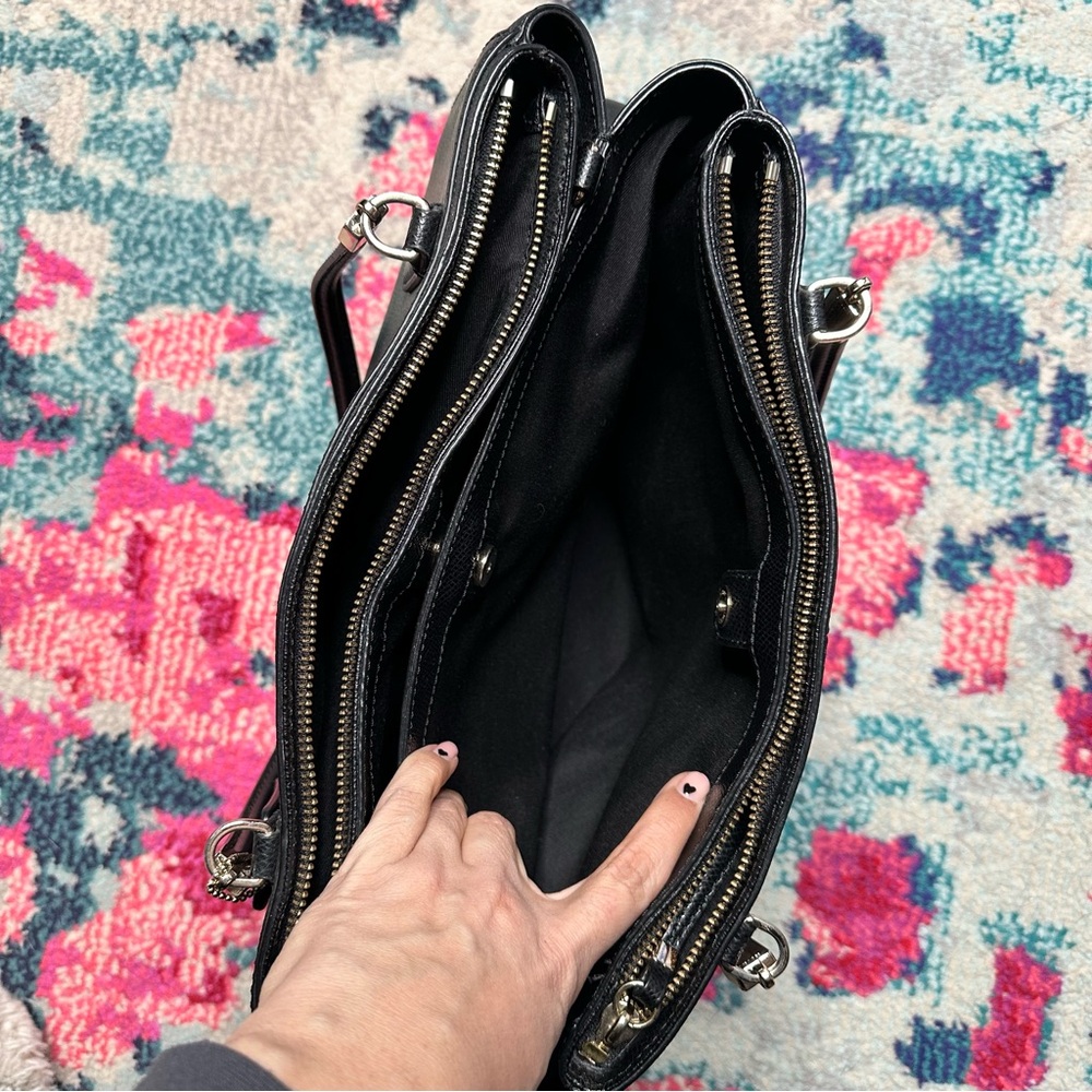 Coach Christie Crossgrain Leather Crossbody in Black - Picture 8 of 9